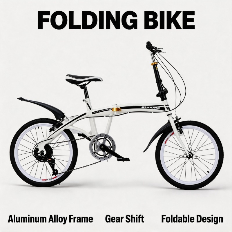 Commuting With Bike - Bicicleta Plegable de 20 Pulgadas -