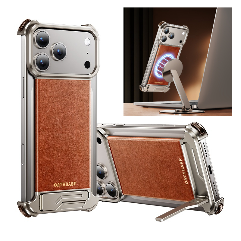 Funda de cuero Oatsbasf para i - Kickstand Adjustable reseña y precio