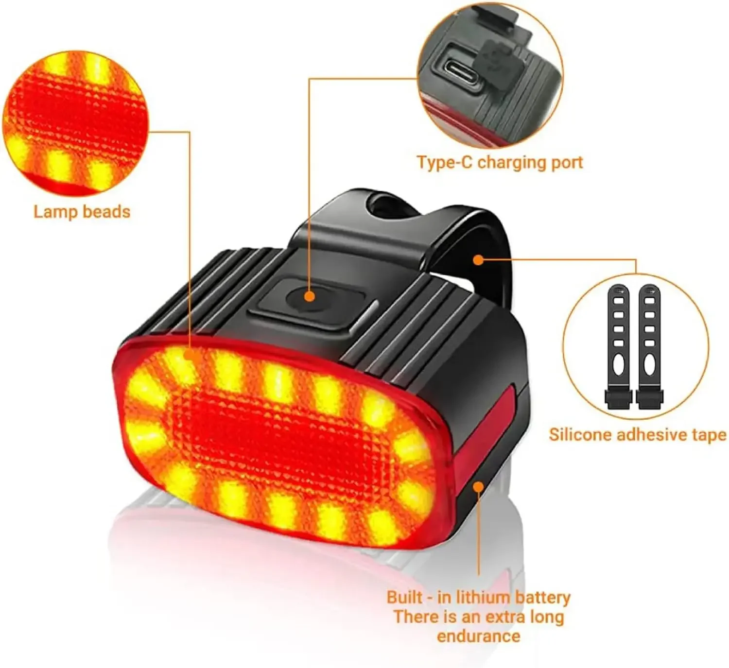Juego de luces delanteras y tr - Bike Light Front Rear reseña y precio