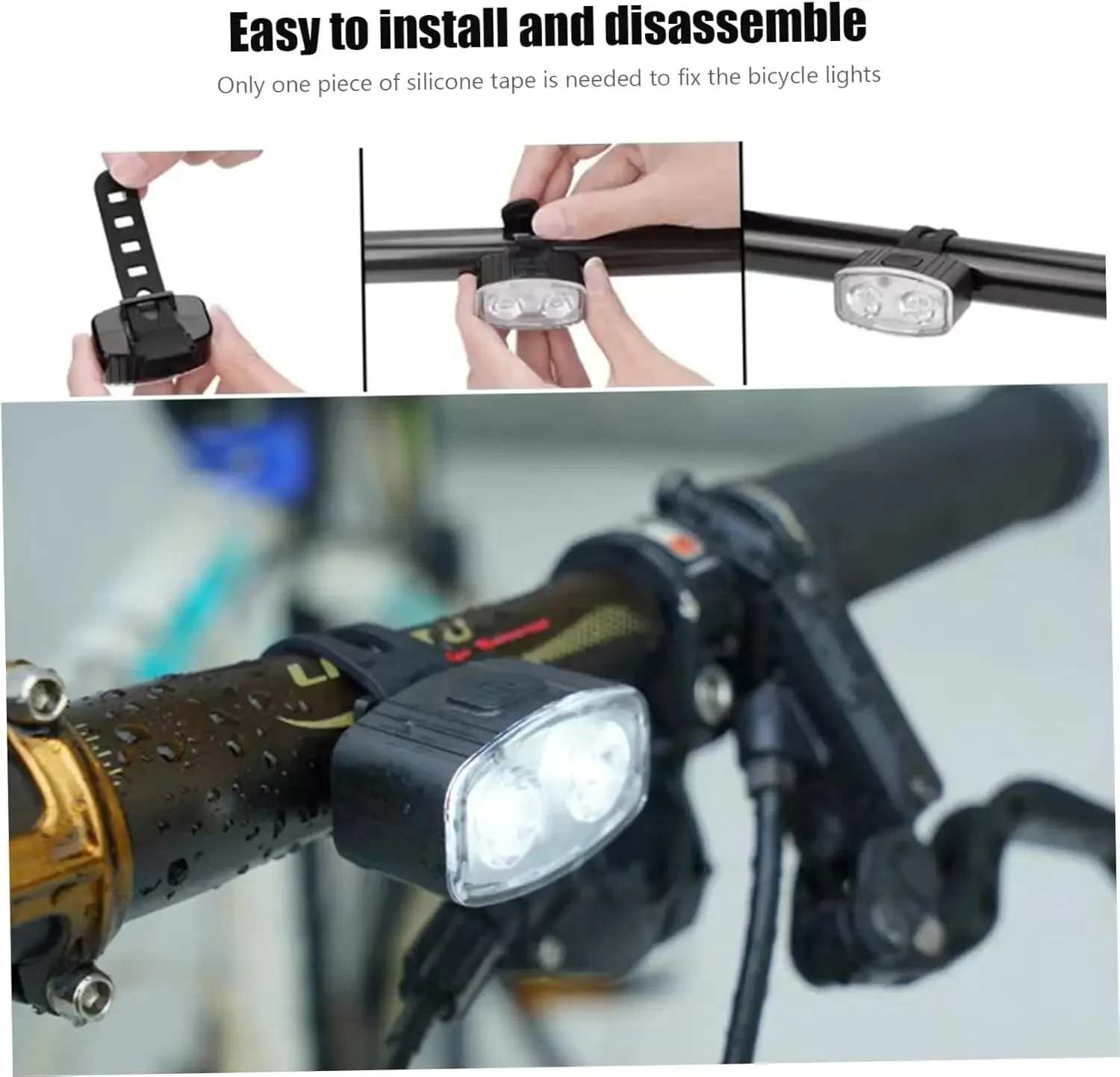 Juego de luces delanteras y tr - Bike Light Front Rear reseña y precio