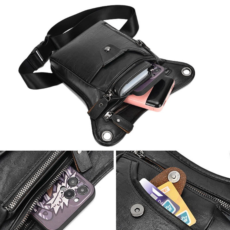 Riñonera de cuero Pu Vintage p - Cycling Commuter Bag reseña y precio